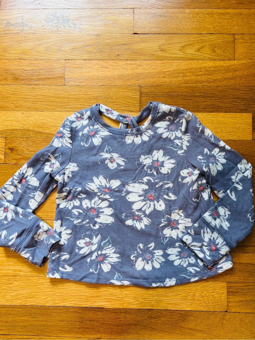 Carter’s vid cose Floral Long-Sleeve Top - Blue 4t